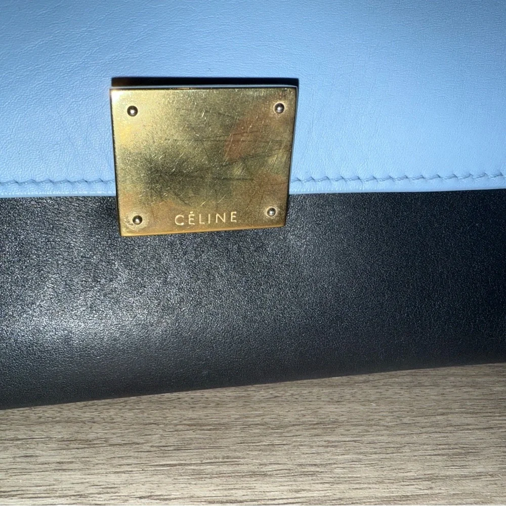 Celine Trapeze Tricolor Medium Bag with Strap